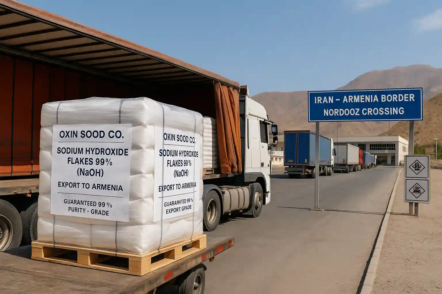 صادرات هیدروکسید سدیم به ارمنستان: استراتژی اکسین سود در قیمت، لجستیک و قوانین گمرکی