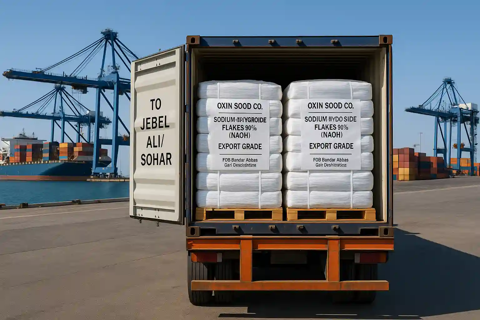 صادرات هیدروکسید سدیم به خلیج فارس